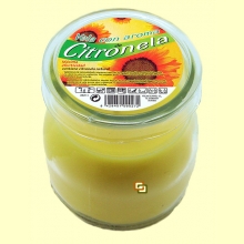 Velón vaso cristal (yogur) aroma citronela