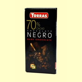 Chocolate Negro 70% Cacao - 80 gramos - Torras 