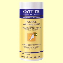 Polvos absorbentes desodorantes para Pies - 65 gramos - Cattier 