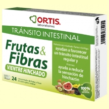 Frutas & Fibras - Vientre Hinchado - 24 cubos masticables - Ortis 