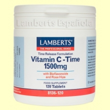Vitamina C de Liberación Sostenida - 1500 mg 120 tabletas - Lamberts
