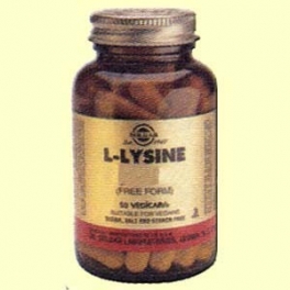 L-Lisina 1000 mg - Aminoácidos - Solgar - 50 comprimidos