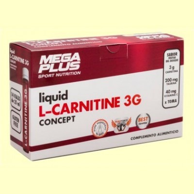 L-Carnitina Liquida Concept - 14 ampollas - Mega Plus
