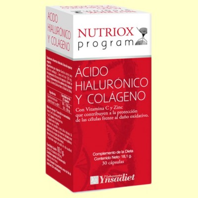 Colágeno y Ácido Hialurónico Nutriox - 30 cápsulas - Ynsadiet