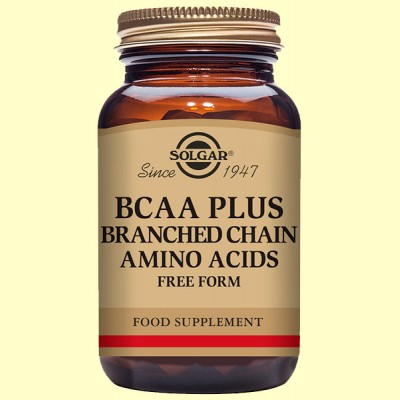 BCAA Plus - Aminoácidos - 50 cápsulas - Solgar