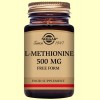 L-Metionina 500 mg - Aminoácidos - 30 cápsulas - Solgar
