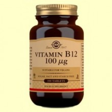 Vitamina B12 100 μg - 100 comprimidos - Solgar