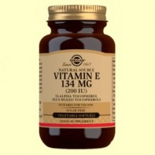 Vitamina E 134mg 200UI - 100 cápsulas blandas vegetales - Solgar