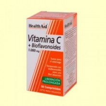 Vitamina C 1000 mg + Bioflavonoides - 60 comprimidos - Health Aid