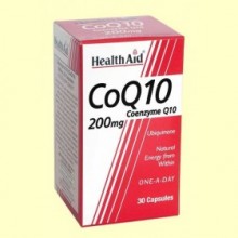 CoQ-10 200 mg - Coenzima Q-10 - Health Aid - 30 cápsulas