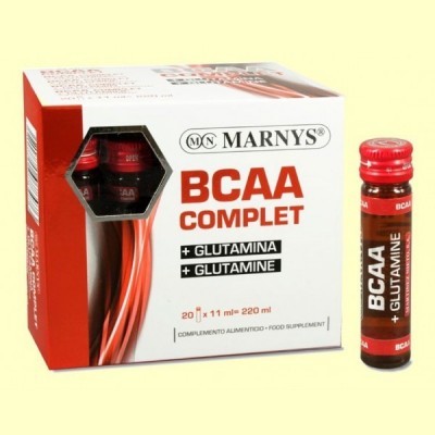BCAA Complet + Glutamina - 20 viales - Marnys