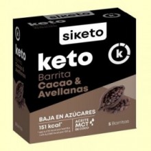 Keto Barritas Cacao y Avellanas - 5 barritas - Siketo