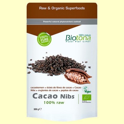 Trozos de Cacao Bio - 300 gramos - Biotona