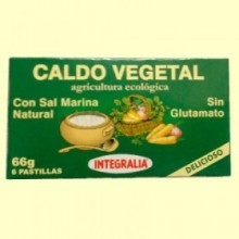 Caldo Vegetal Ecológico con Sal Marina - 6 pastillas - Integralia