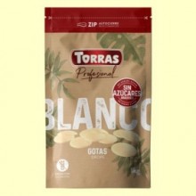 Gotas Chocolate Blanco Sin Azúcar añadido - 1 kg - Torras