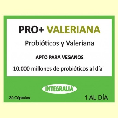 Pro+ Valeriana - Probióticos - 30 cápsulas - Integralia