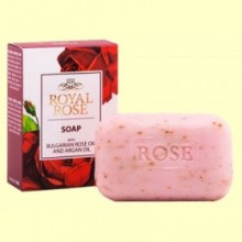 Jabón en Pastilla con Aceite de Rosa de Bulgaria y Argán - 100 gramos - Biofresh Royal Rose
