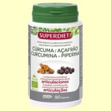Cúrcuma Curcumina Piperina - 90 cápsulas - Super Diet