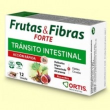 Frutas y Fibras Forte - Tránsito Intestinal - 12 cubos masticables - Ortis