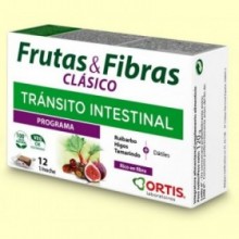 Frutas y Fibras Clásico - Transito Intestinal - 12 cubos masticables - Ortis