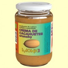 Crema de Cacahuetes Crujiente Bio - 330 gramos - Monki