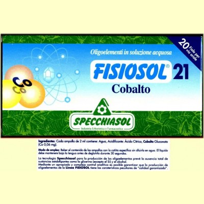 Fisiosol 21 Cobalto - 20 ampollas - Specchiasol