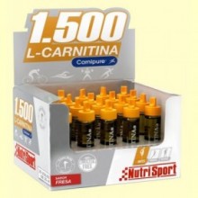 L-Carnitina 1500 Sabor Fresa - 20 viales - NutriSport