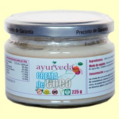 Crema de Coco Bio - 225 gramos - Ayurveda
