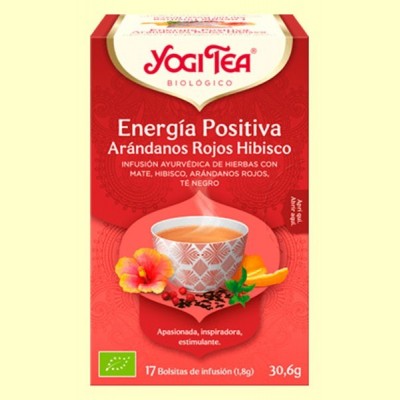 Energía Positiva Arándanos Rojos e Hibisco Bio - 17 infusiones - Yogi Tea