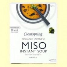 Sopa instantánea Miso Orgánica - 4 x 10 gramos - Clearspring