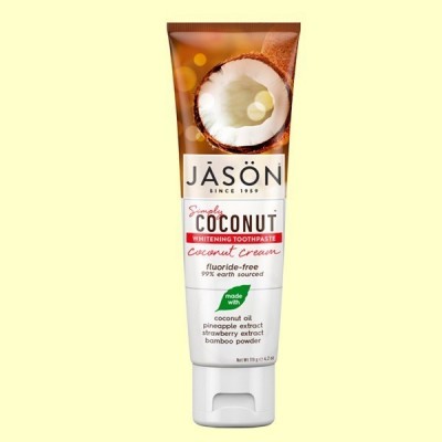 Dentífrico Crema de Coco Blanqueador - 119 gramos - Jason