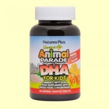 DHA For Kids Animal Parade - 90 comprimidos masticables - Natures Plus