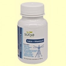 Calcio + Vitamina D - 100 comprimidos masticables - Sotya