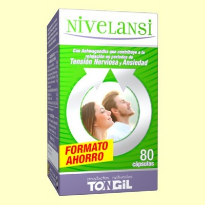 Nivelansi - Ayuda contra el estrés y la ansiedad - 80 cápsulas - Tongil