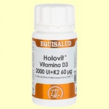 Holovit Vitamina D3 2000 ui + K2 - 50 cápsulas - Equisalud