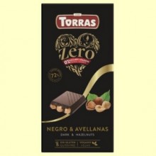 Chocolate Negro con Avellanas Enteras Zero - 150 gramos - Torras