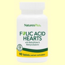 Folic Acid Hearts - 90 comprimidos - Natures Plus