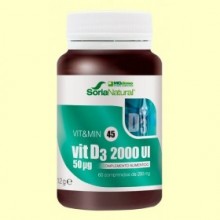 Vit D3 2000 UI - Vitamina D3 - 60 comprimidos - MGDose Soria Natural