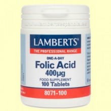 Ácido Fólico 400 µg - 100 comprimidos - Lamberts