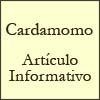 El Cardamomo - Artículo informativo de Rafael Sánchez - Naturópata