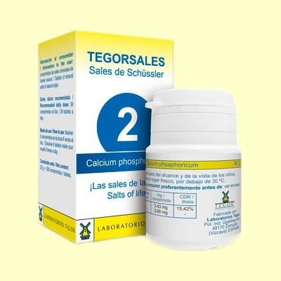 Tegorsal Nº 2 Calcium Phosphoricum - Glicerofosfato de Calcio - 350 comprimidos - Laboratorios Tegor