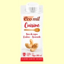 Cuisine Crema de Anacardo Bio Sin Azúcar - 200 ml - EcoMil