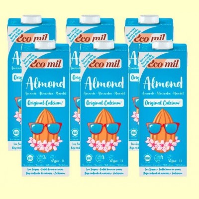 Bebida de Almendra Original Calcium Bio - Pack 6 x 1 litro - EcoMil