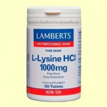 L-Lisina 1000 mg - 120 tabletas - Lamberts