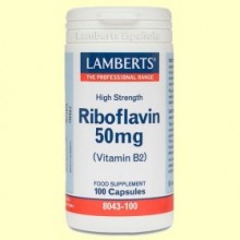 Riboflavina - 50 mg 100 cápsulas - Lamberts