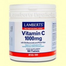 Vitamina C 1000 mg Con Bioflavonoides y Escaramujo - 180 tabletas - Lamberts