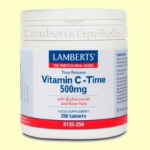 Vitamina C de Liberación Sostenida 500 mg - 250 tabletas - Lamberts