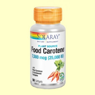 Food Carotene - 50 perlas - Solaray