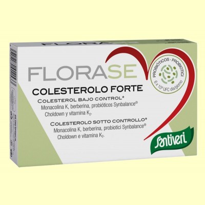 Florase Colesterolo Forte - 40 cápsulas - Santiveri
