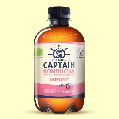 Kombucha Frambuesa Bio - 400 ml - Captain Kombucha